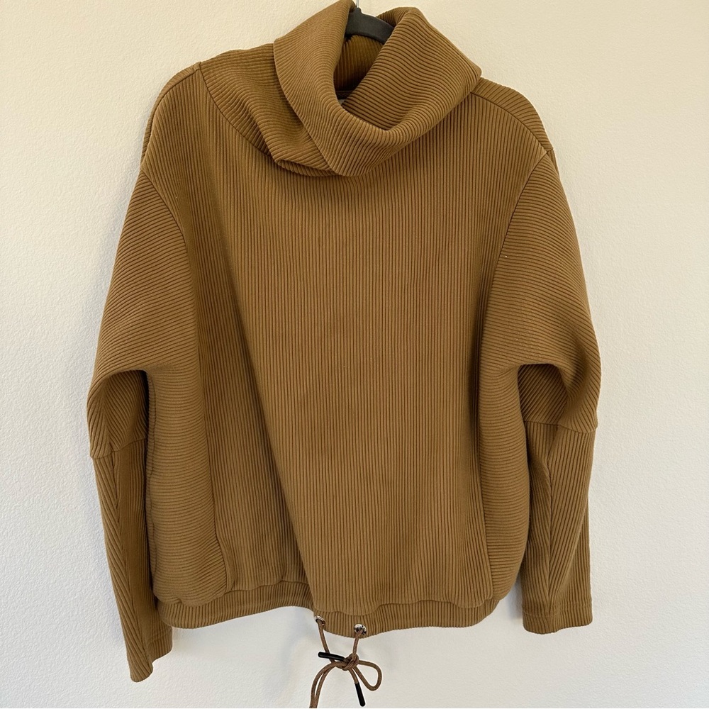 Varley Cowl Neck Turtleneck Rib Sweater